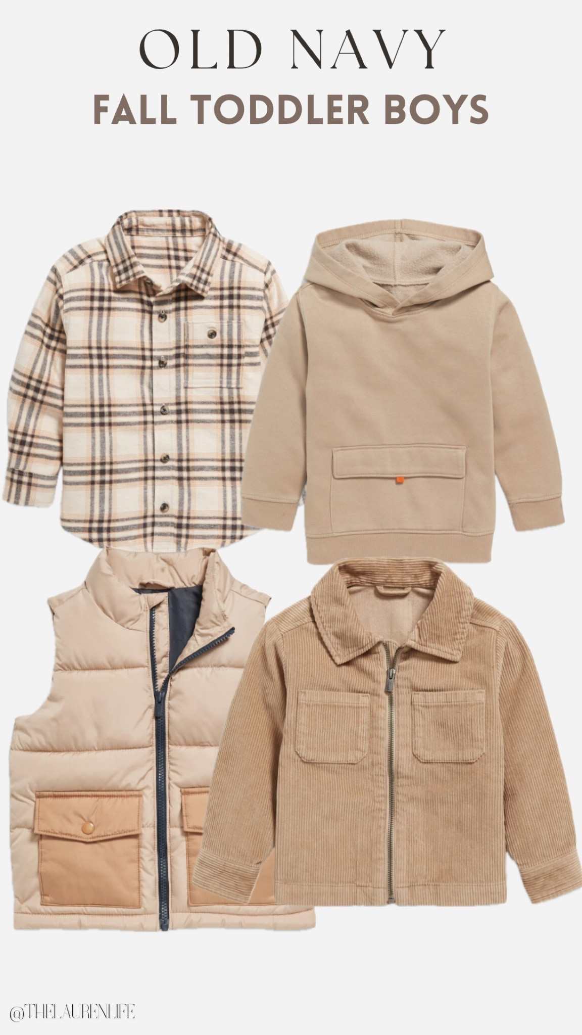 Fall Browns and Tans are the primary colors for Toddler boys at Old Navy!



#LTKKids #LTKSeasonal #LTKFallSale