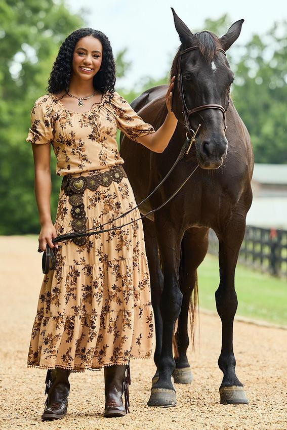 Vintage Floral Lace Trim Skirt | Cato Fashions