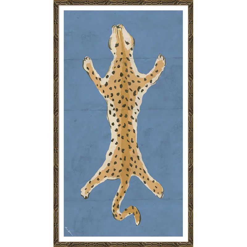 Leopard In Blue by Dana Gibson - Picture Frame Painting | Wayfair North America