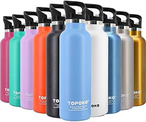 TOPOKO 25 Ounce Double Wall Stainless Steel Water Bottle Vacuum Insulation Bottle Leak Proof Bott... | Amazon (US)