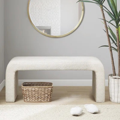 Steve Boucle Waterfall Bench | Wayfair North America