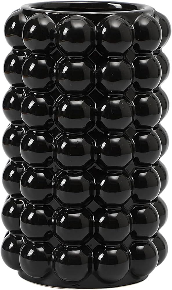 Black Bubble Vase, Ceramic Vase, Flower Vase, Boho Vase, Tall Ceramic Vase, Vase for Decor, Moder... | Amazon (US)