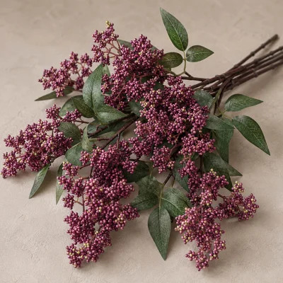 36" Extra Long Artificial Nandina Berry Sprays 4 Pack, Dusty Plum Fake Berry Branches with Naturally Curved Stems, Faux Greenery Floral Picks for Vase | Wayfair North America