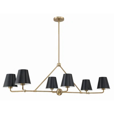 Kinston 6 - Light Shaded Modern Linear Chandelier | Wayfair North America