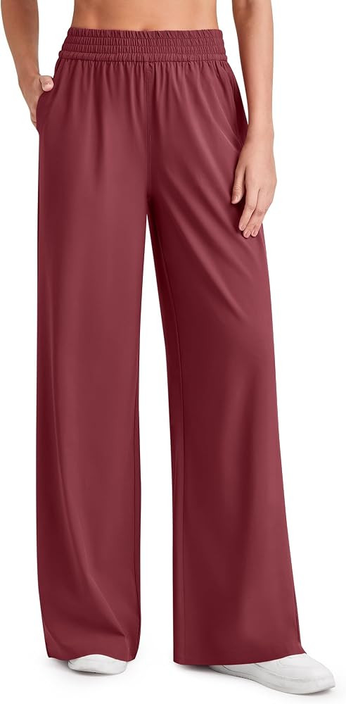 G4Free Chillwhisp Lightweight Wide Leg Pants Women Elastic Waist Summer | Amazon (US)