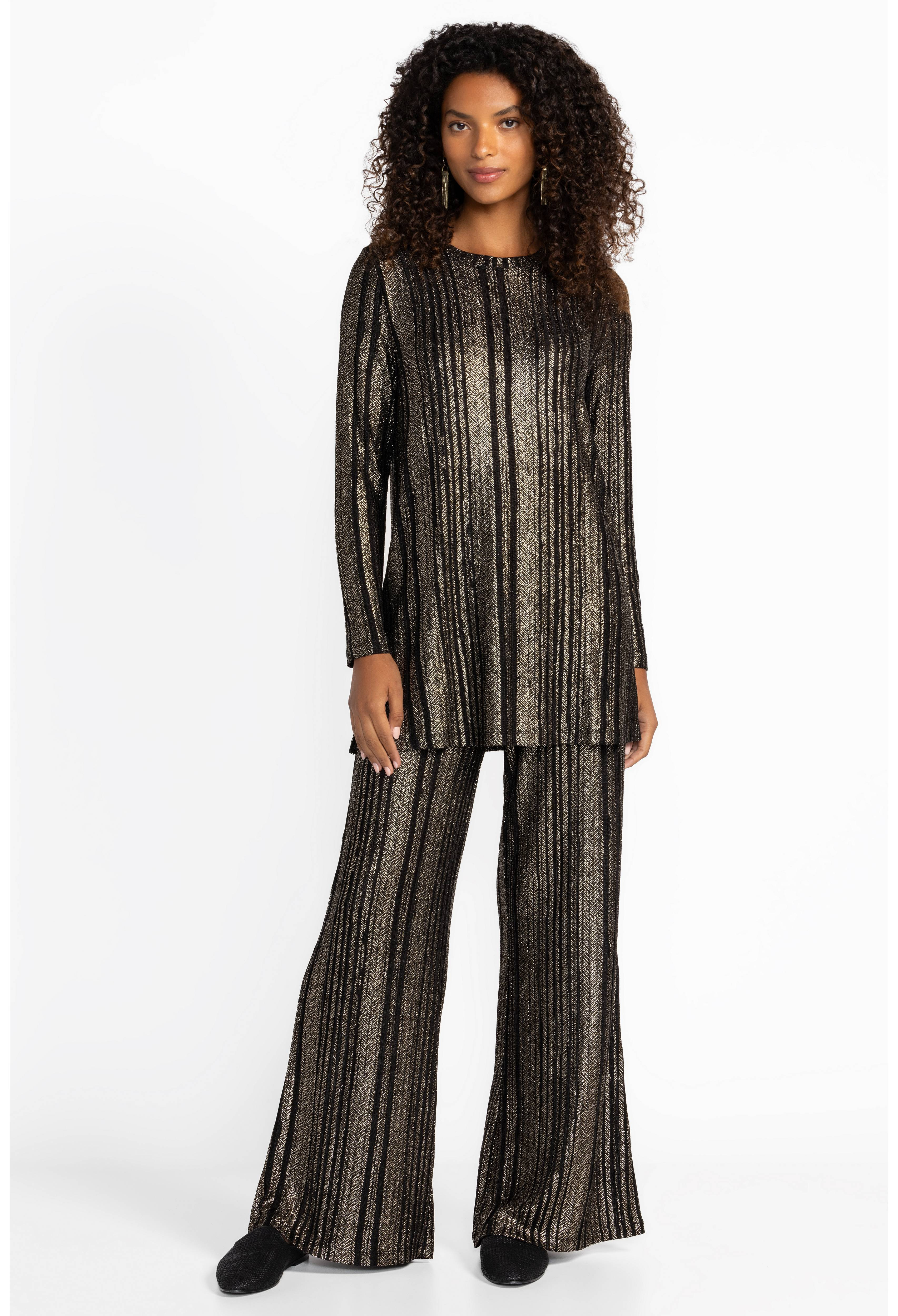 JENNA METALLIC EASY PANT | Johnny Was | Johnny Was