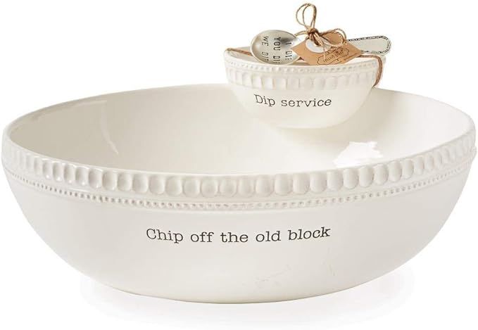 Mud Pie Chip Off the Old Block Stacked Chip and Dip Set | Amazon (US)