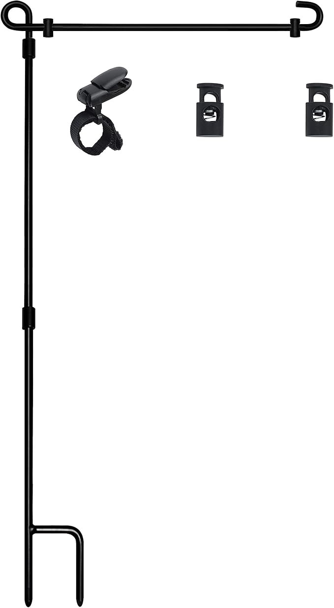 HOOSUN Garden Flag Stand, Premium Garden Flag Pole Holder Metal Powder-Coated Weather-Proof Paint... | Amazon (US)