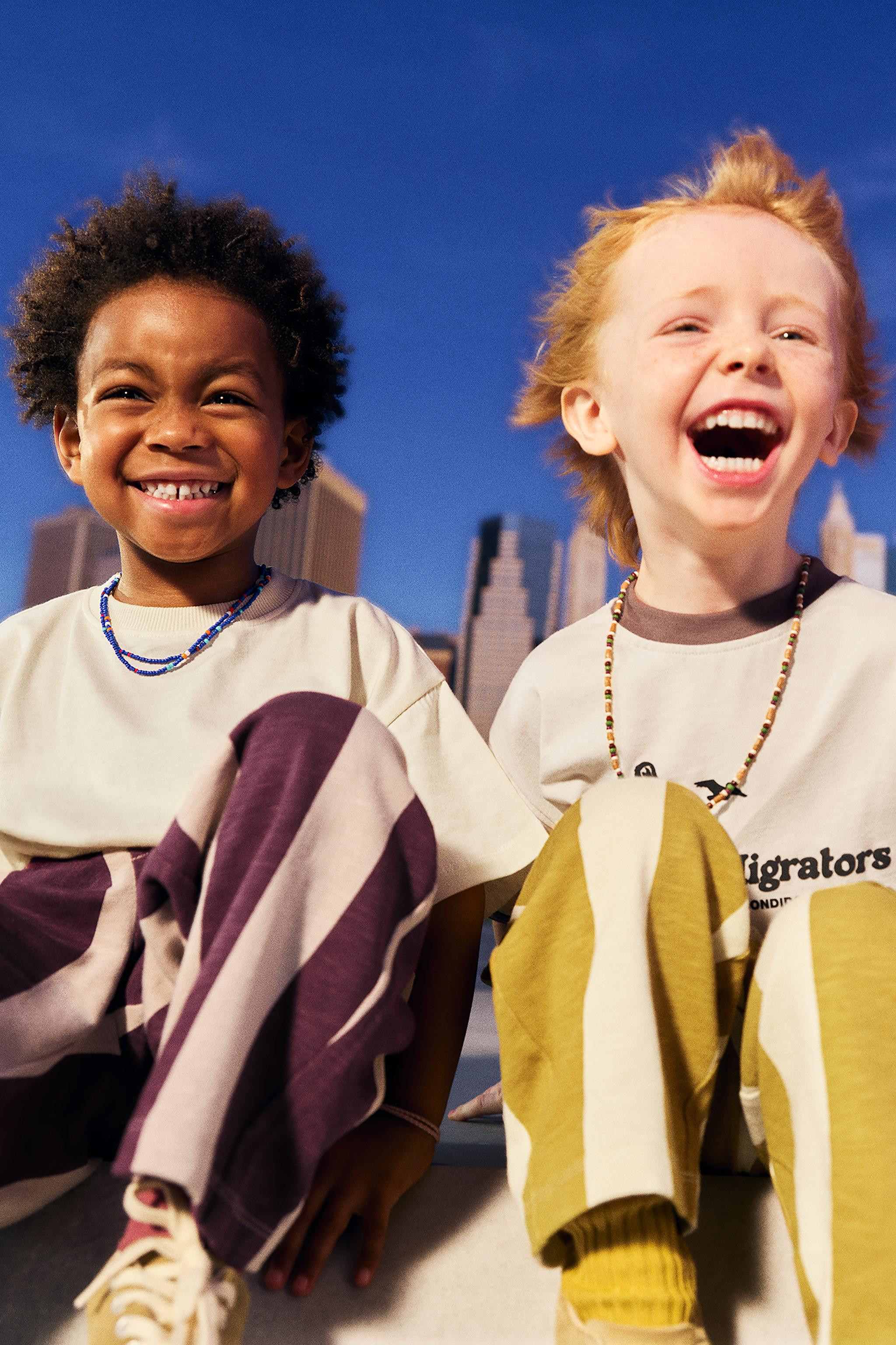 PANTALON DROIT EN MOLLETON À RAYURES | Zara US