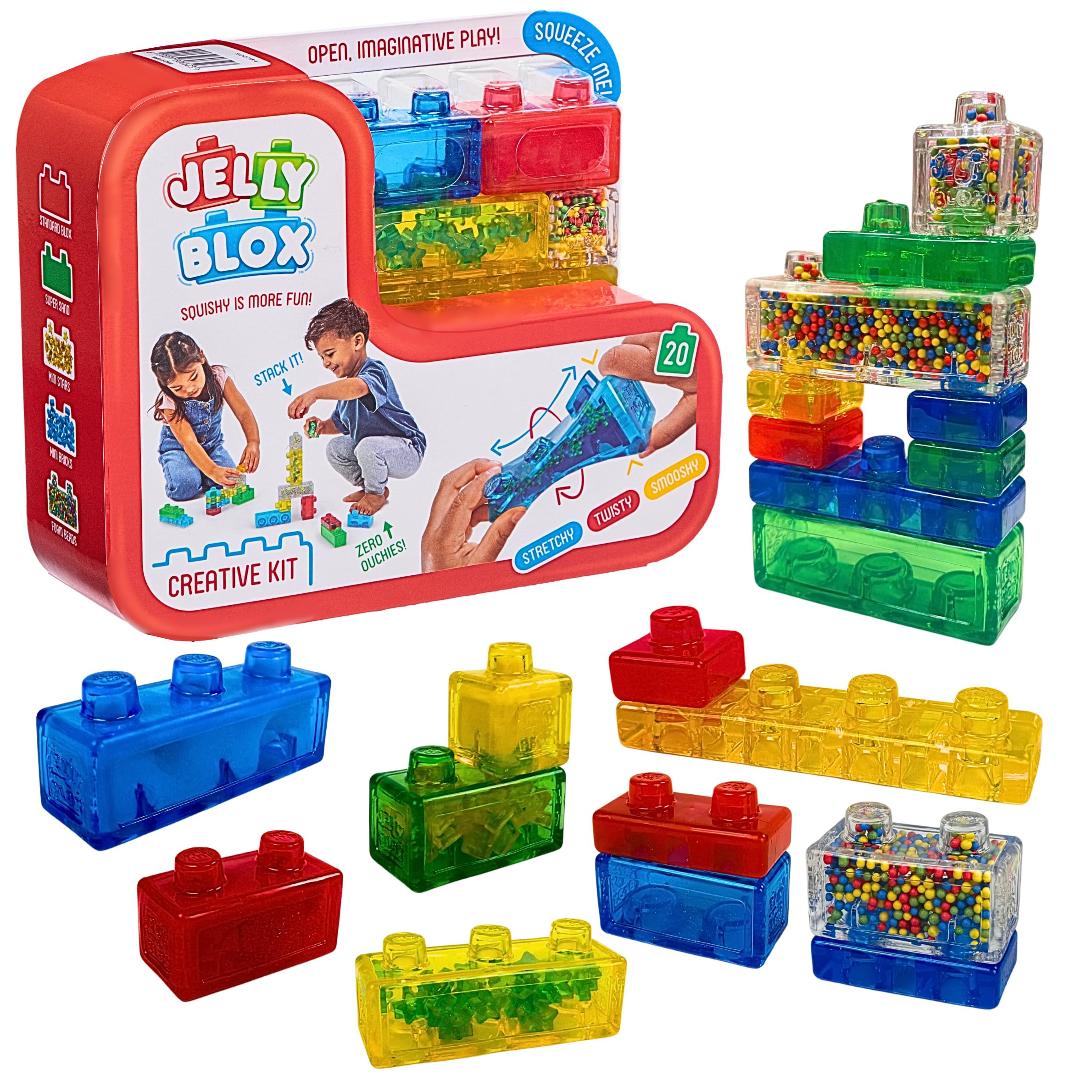 Goliath Jelly Blox Creative Kit | Includes 20 Blocks | Toddler & Preschool Building Blocks Kids C... | Amazon (US)