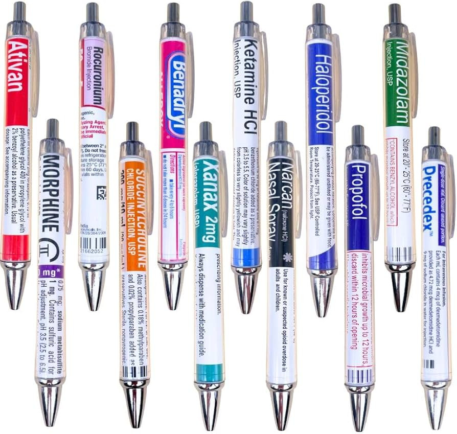YJ PREMIUMS 12 PC Pharmacy Pens for Nurse & Pharmacist | Funny Drug Nursing Week Pharmacy Tech Te... | Amazon (US)