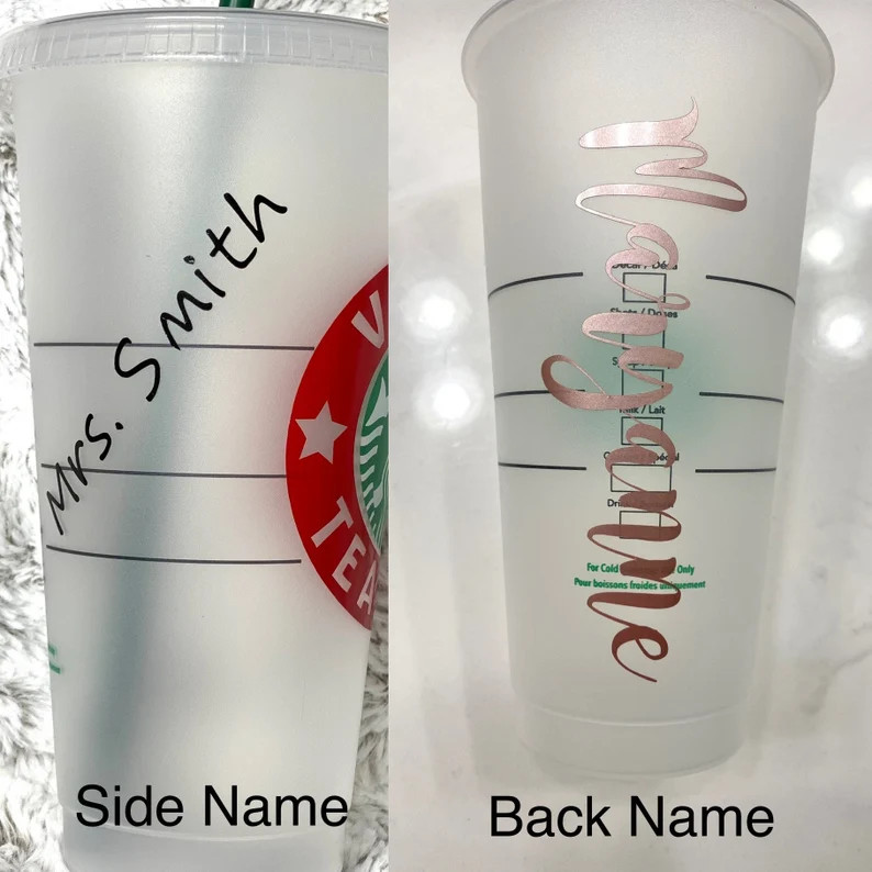 Checkered Custom Personalized Starbucks Cups - Etsy | Etsy (US)