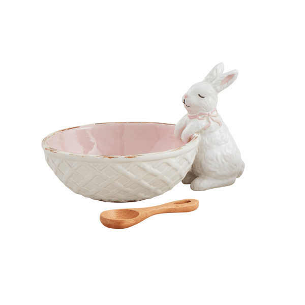 Pink Bunny Candy Dish Set | Mud Pie