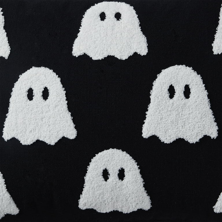 My Texas House 14" x 20" Tufted Ghost Black Lumbar Decorative Pillow Cover | Walmart (US)