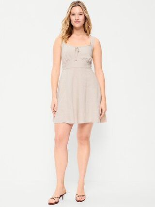 Fit & Flare Linen Mini Dress | Old Navy (CA)