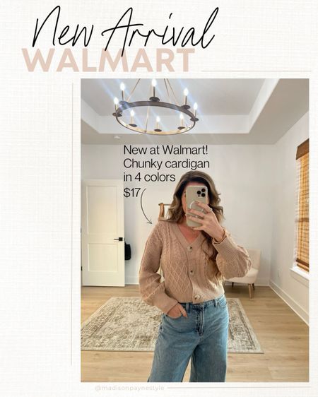 WALMART CARDIGAN 🍂 New fall chunky cardigan at Walmart! Wearing a size medium in the cardigan, only $17 and comes in 4 colors. 

Fall Cardigan, Walmart Cardigan, Fall Sweater, Walmart Sweater, Fall Outfit, Madison Payne

#LTKstyletip #LTKSeasonal #LTKfindsunder50