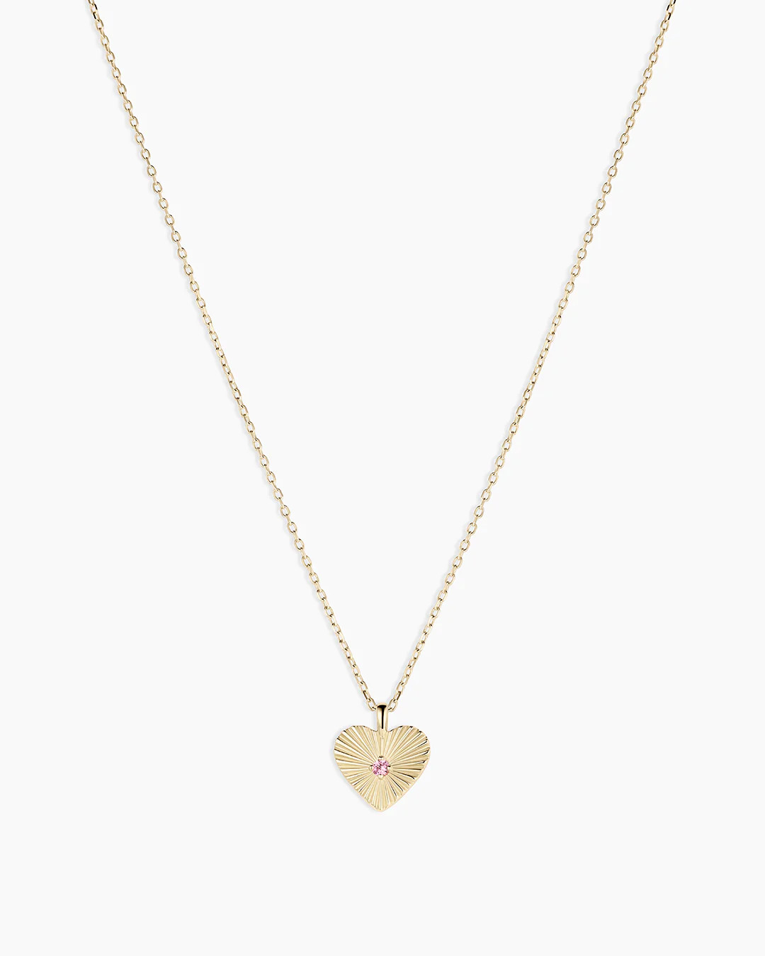 Pink Sapphire Vintage Heart Necklace | gorjana