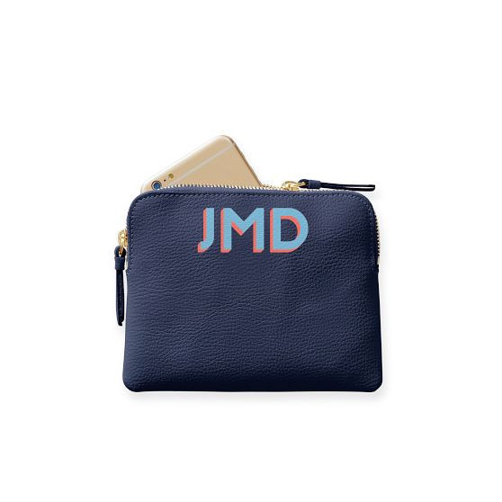 Everyday Italian Leather Mini Zipper Pouch | Mark and Graham