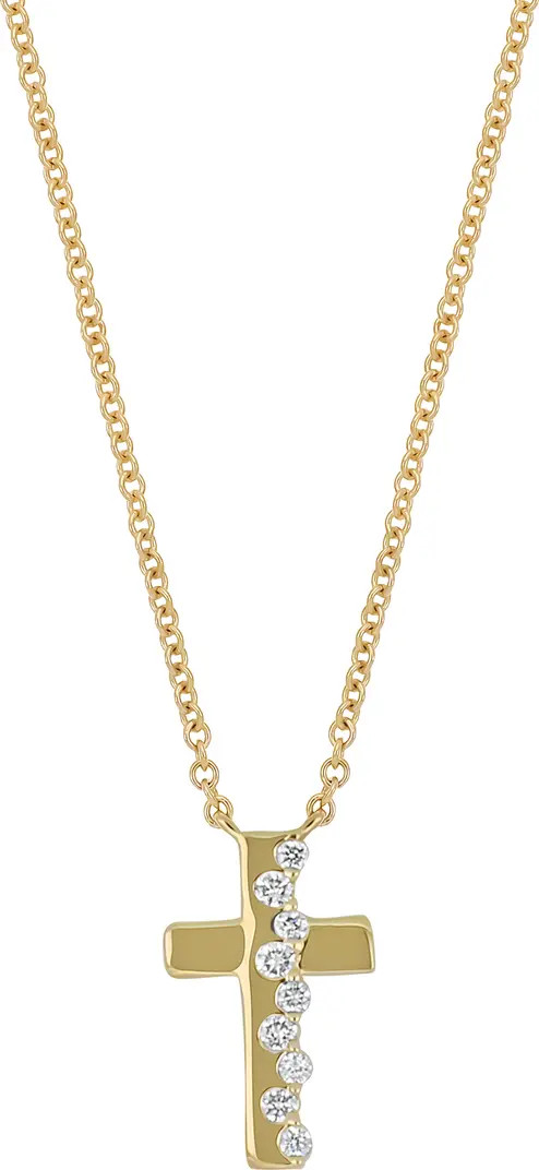 Audrey Diamond Cross Pendant Necklace | Nordstrom