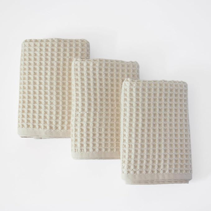 PÜSKÜL Waffle Kitchen Towels - Premium 100% Turkish Organic Cotton Ultra Soft Quick Dry Absorbe... | Amazon (US)