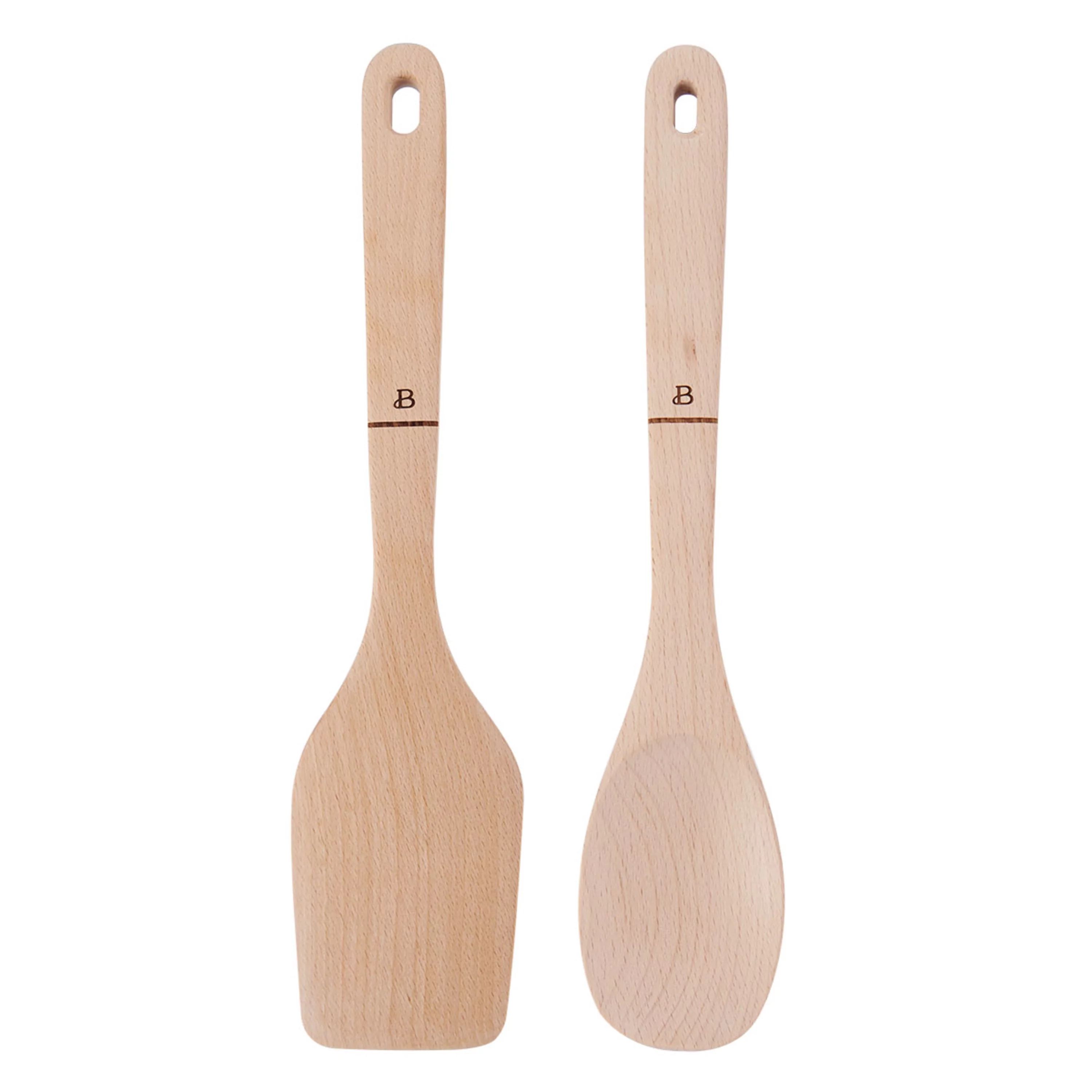 Beautiful Wood Spoon and Turner Set with Beechwood Finish , by Drew | Walmart (US)