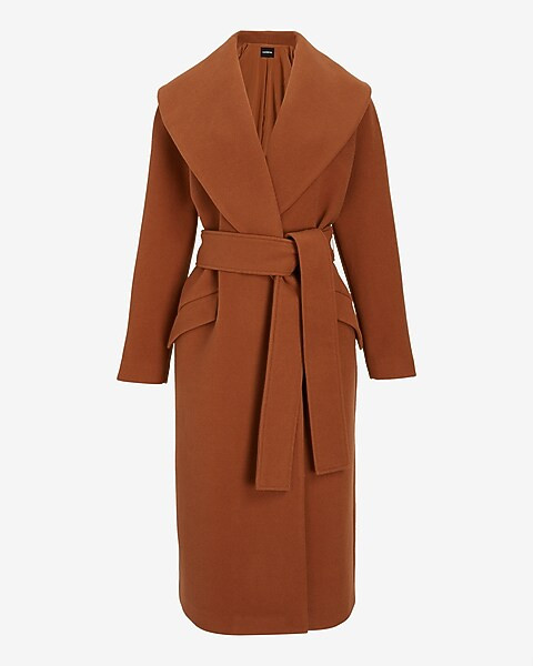 Shawl Lapel Wrap Coat | Express