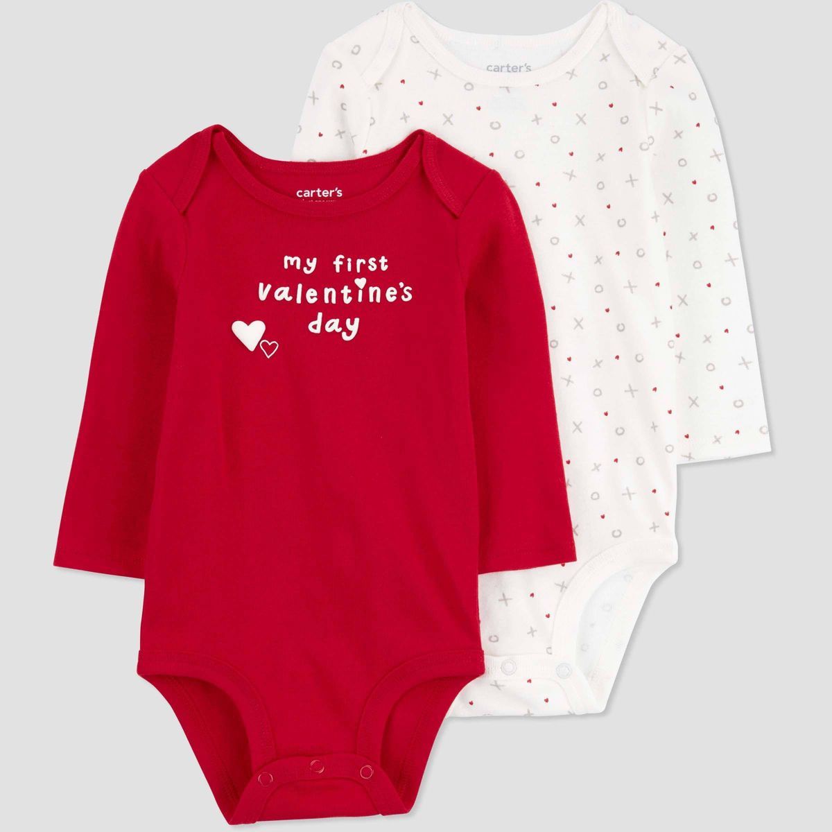 Carter's Just One You® Baby 2pk My First Valentine's Day Bodysuit - Red | Target