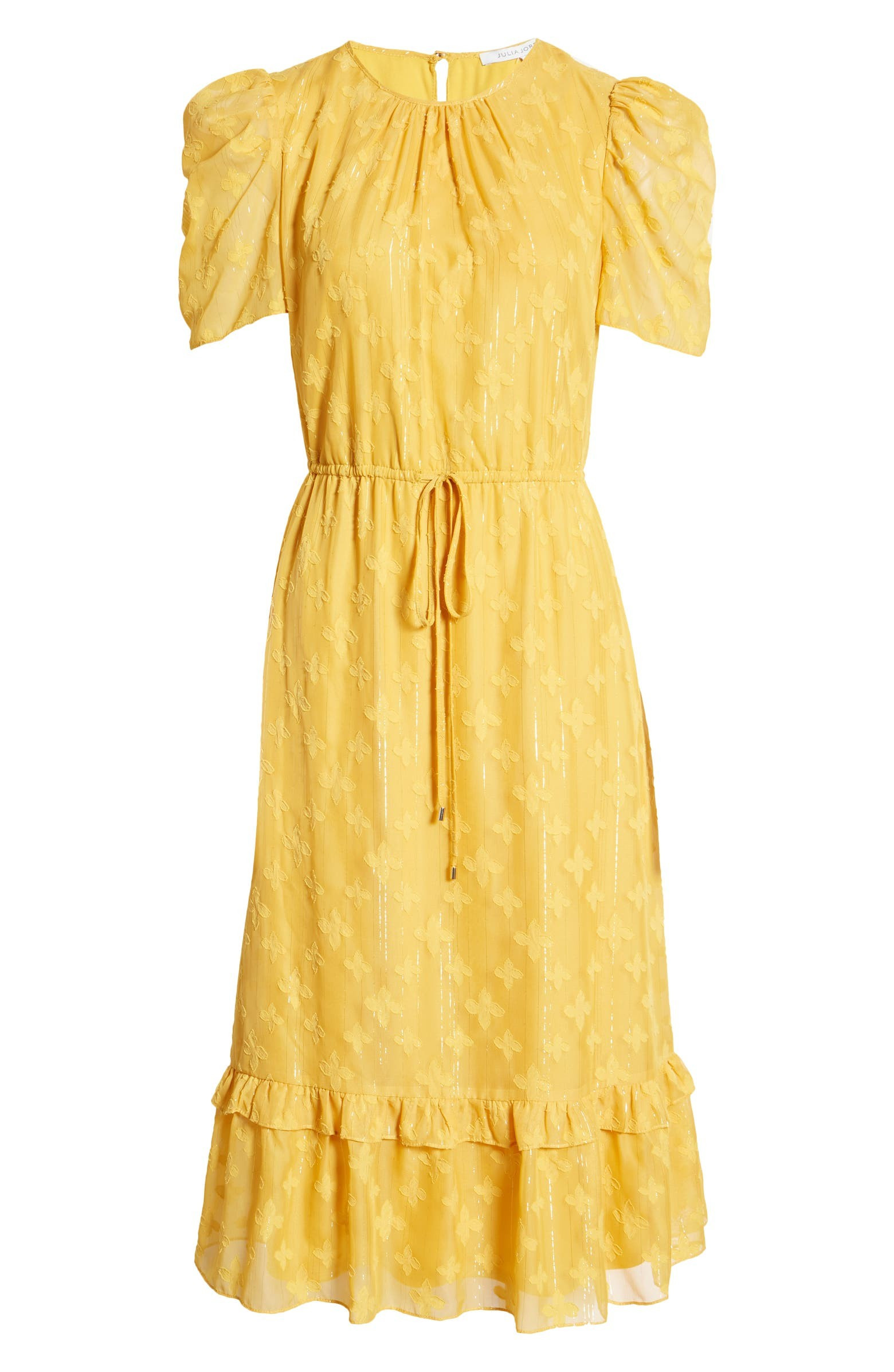 Metallic Stripe Jacquard A-Line Dress | Nordstrom