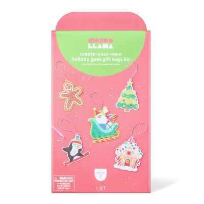 Christmas Craft 5ct Gem Art Gift Tags Activity Kit - Mondo Llama™ | Target