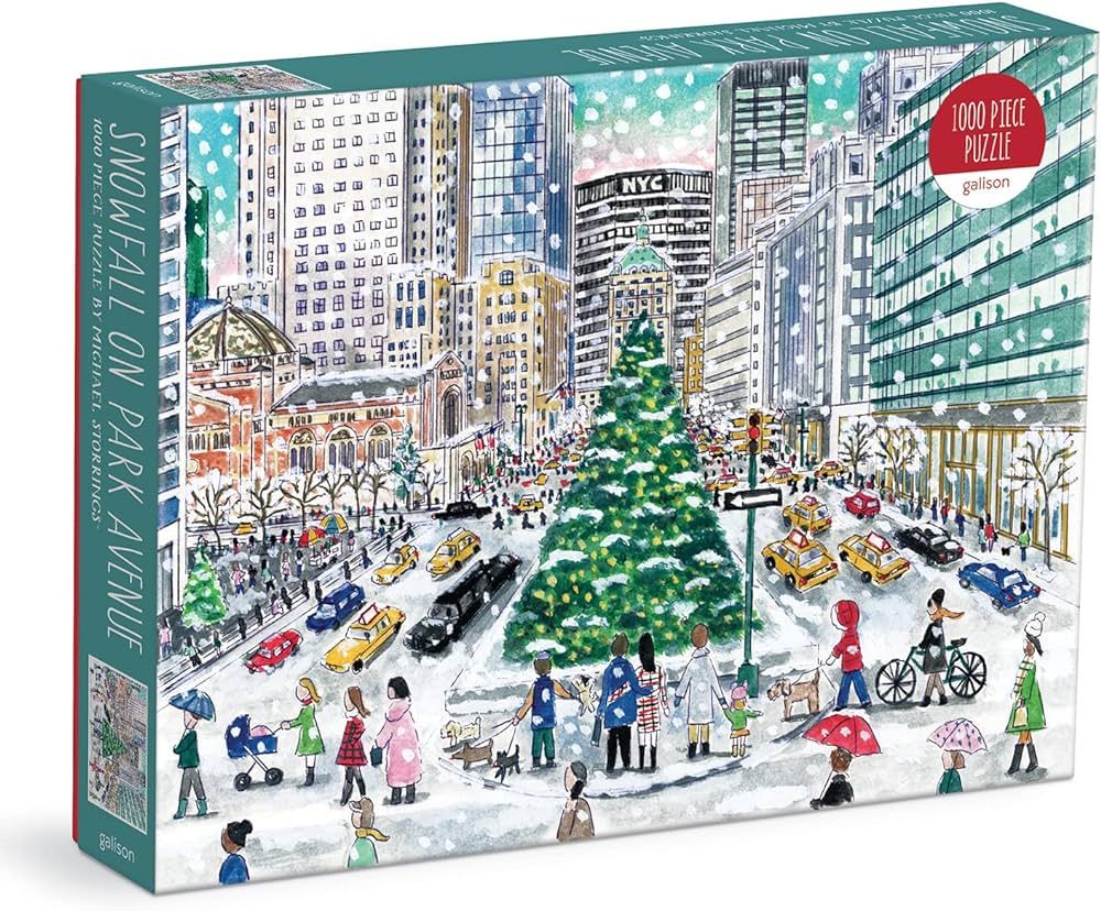 Amazon.com: Galison Michael Storrings Snowfall on Park Avenue 1000 Piece Puzzle from Galison - Pe... | Amazon (US)