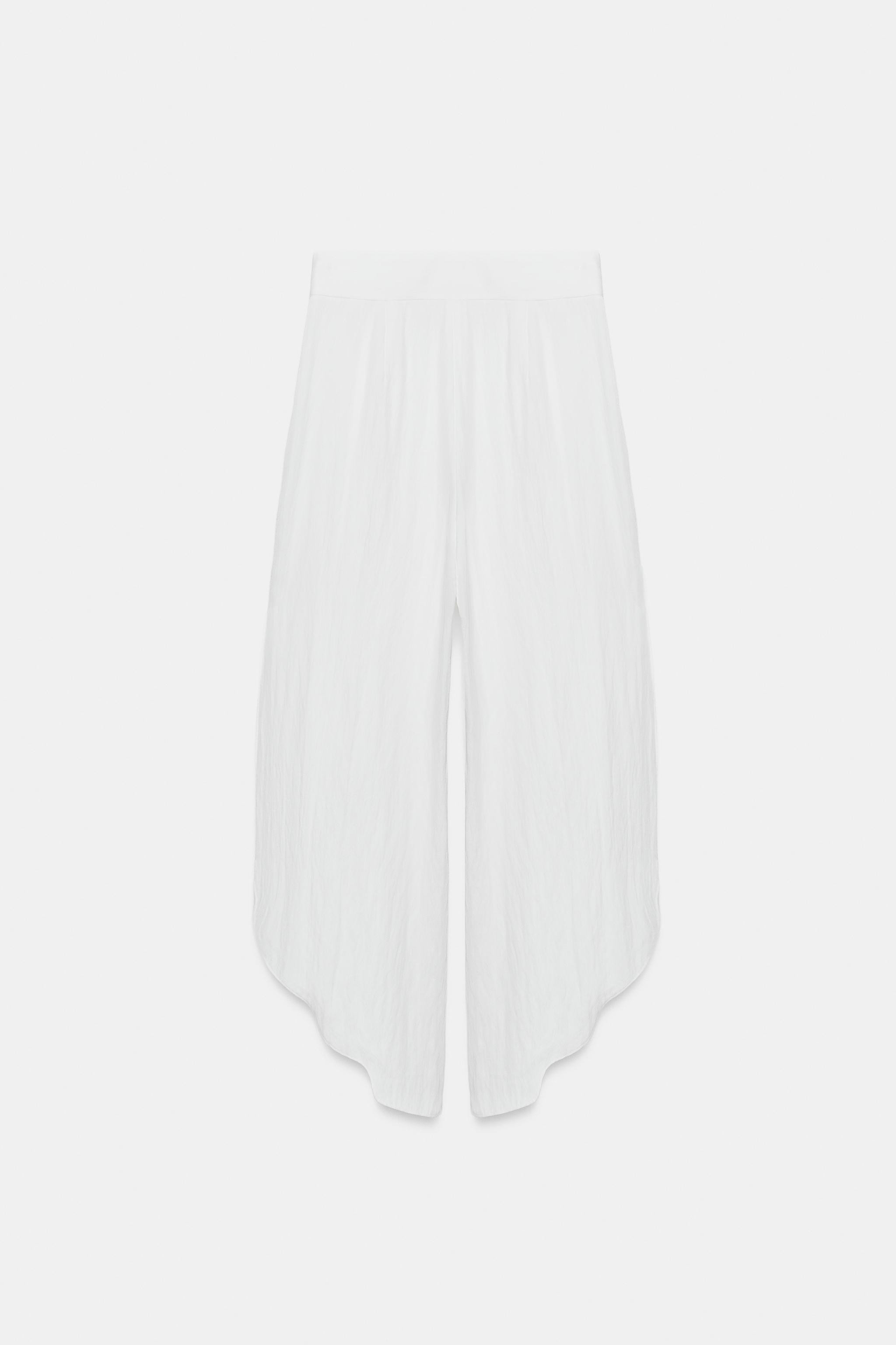 ZARA WOMAN COLLECTIONMid-rise pants with main fabric made from viscose yarn. Front dart detail. W... | Zara US