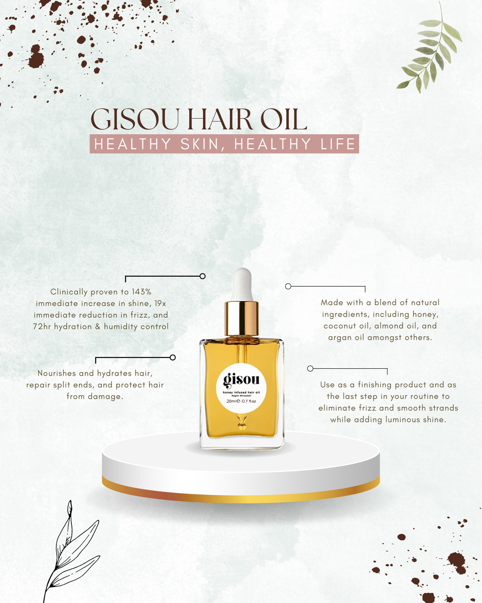 Nourishes and hydrates hair, repair split ends, and protect hair from damage. Hair oil, frizz free hair, natural ingredients, luminous shine to hair

#LTKeurope #LTKbeauty #LTKxSephora