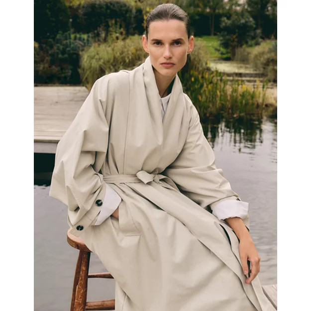 Draped Collar Trench Coat | Coats & Jackets | The  White Company | The White Company UK & ROW