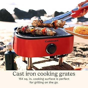 Cuisinart Venture\u2122 Portable Gas Grill, Small Camping Grill with Cutting Board and Handle, No... | Amazon (US)