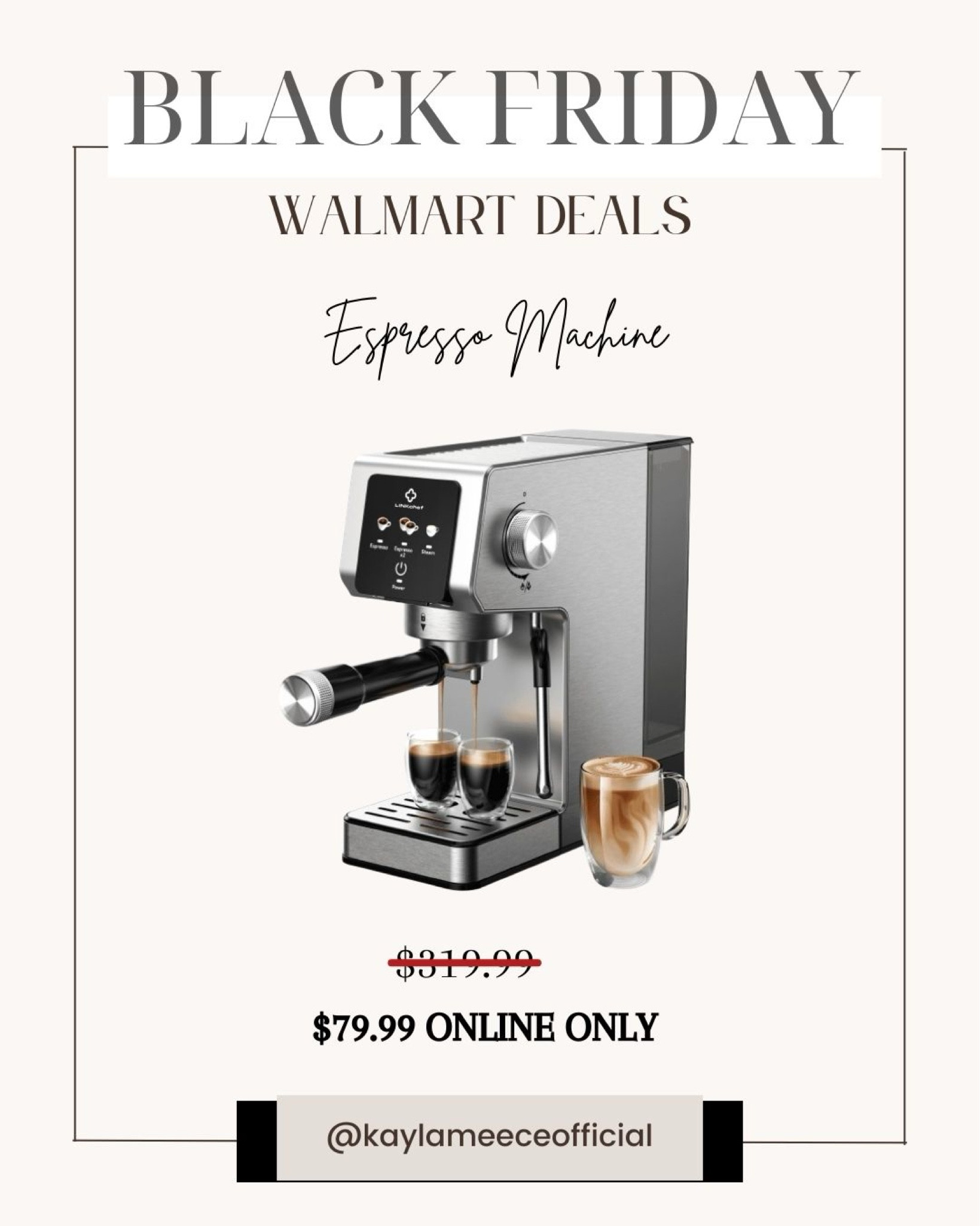 Walmart Black Friday Deals: Espresso Machine 

#walmart #blackfridaydeals #walmartblackfridaydeals #espressomachine #giftsforher #giftsforhim #giftsforhome #homefinds #kitchendeals #giftguide2024 #smallappliances #smallappliancesale 

#LTKCyberWeek #LTKGiftGuide #LTKHome