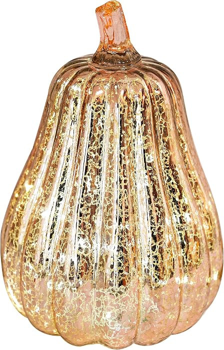 Romingo Mercury Glass Pumpkin Light with Timer for Halloween Pumpkin Decorations Fall and Thanksg... | Amazon (US)