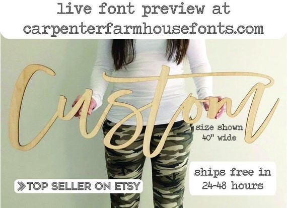 Farmhouse 40” Font: Karima Regular | Etsy (US)