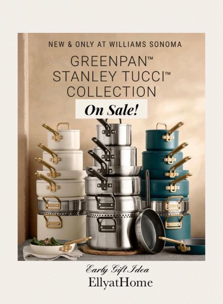 New GreenPan  Stanley Tucci cookware collection exclusively at Williams-Sonoma! Shop the new collection on sale! Perfect for fall and holiday dinner entertaining! Gift for chefs, New couples housewarming, bridal shower , pans, frying pans. High quality cookware. 

#LTKsalealert #LTKhome #LTKHoliday