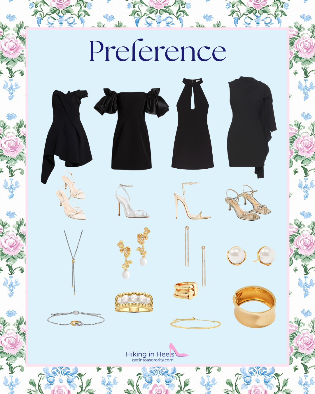 All black Preference Round dresses! 🖤 

 