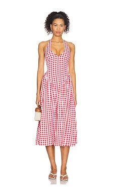 MORE TO COME Lottie Halter Maxi Dress in Red Gingham from Revolve.com | Revolve Clothing (Global)