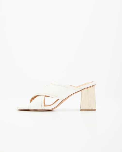 Jada Criss Cross Heels - White | VICI Collection