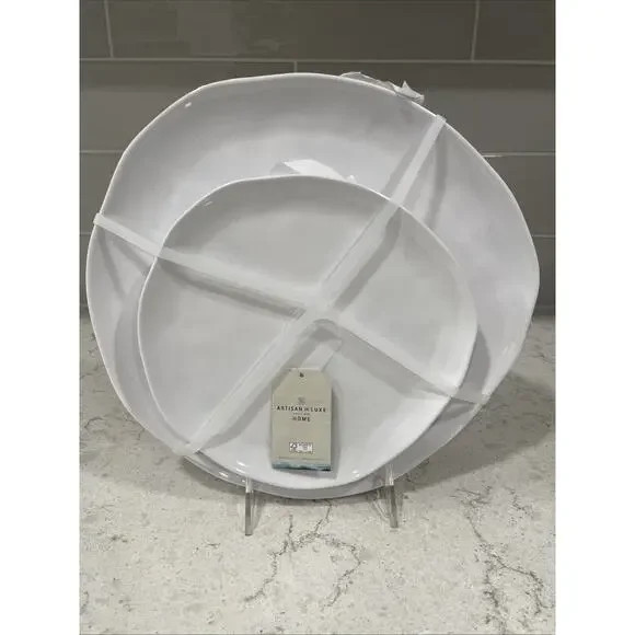 Set of 8 WHITE (4) 11” Dinner + (4) 8” Salad Plates ARTISAN DE LUXE Melamine NEW | Poshmark