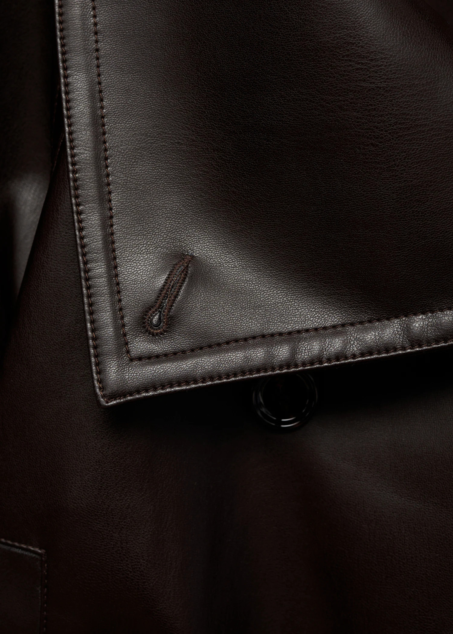 Maxi-jacket with leather-effect lapels - Women | MANGO USA | Mango (US/MX/AU)