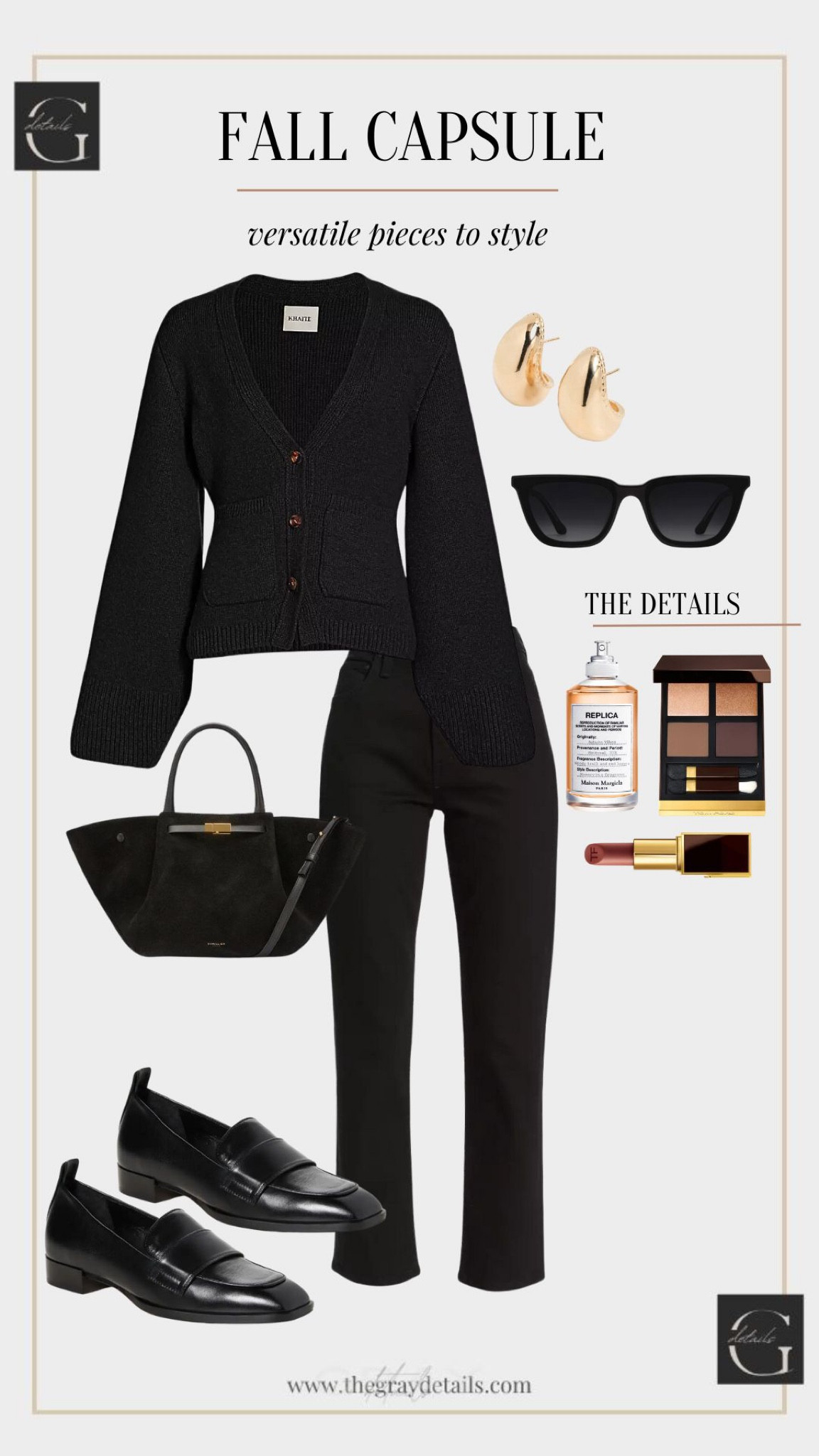 Fall capsule outfit, khaite cardigan dupe, black jeans, loafer, fall shoes  

#LTKover40 #LTKshoecrush #LTKitbag