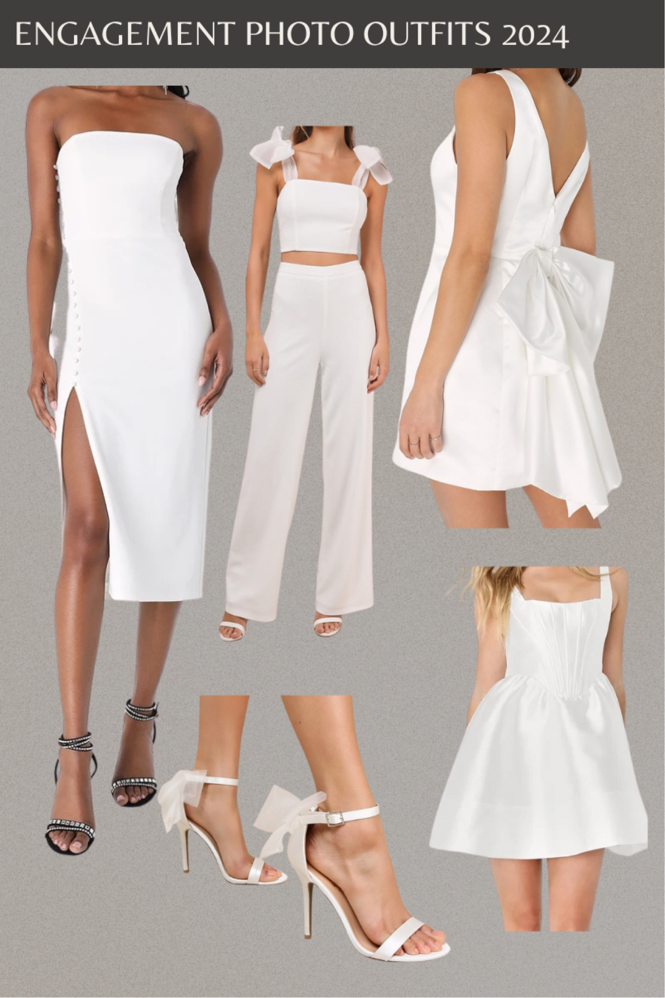 Classy dresses for engagement photos, bridal showers, and other bridal festivities #wedding #engagementoutfits #engagementparty #bridalshower #brideoutfits 

#LTKStyleTip #LTKShoeCrush #LTKWedding