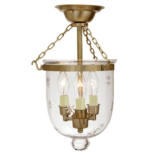 Dianna 3 - Light 9" Simple Urn Semi Flush Mount | Wayfair North America