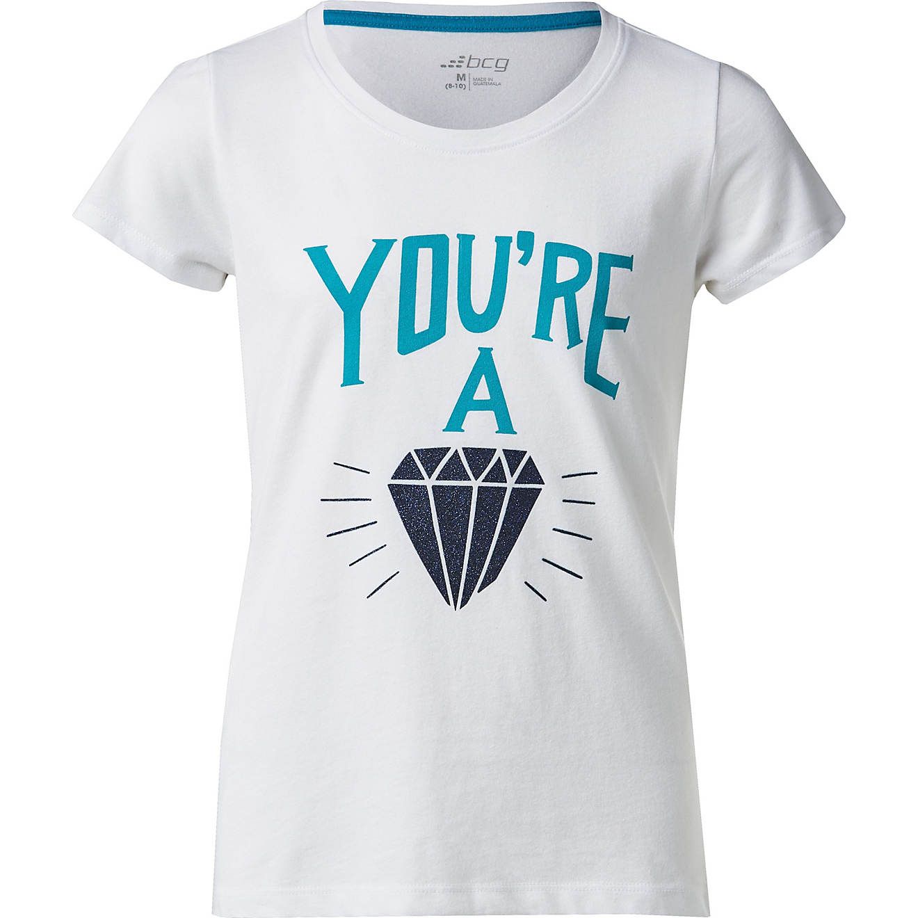 BCG Girls' You're A Gem Ringer Short Sleeve T-shirt | Academy Sports + Outdoor Affiliate