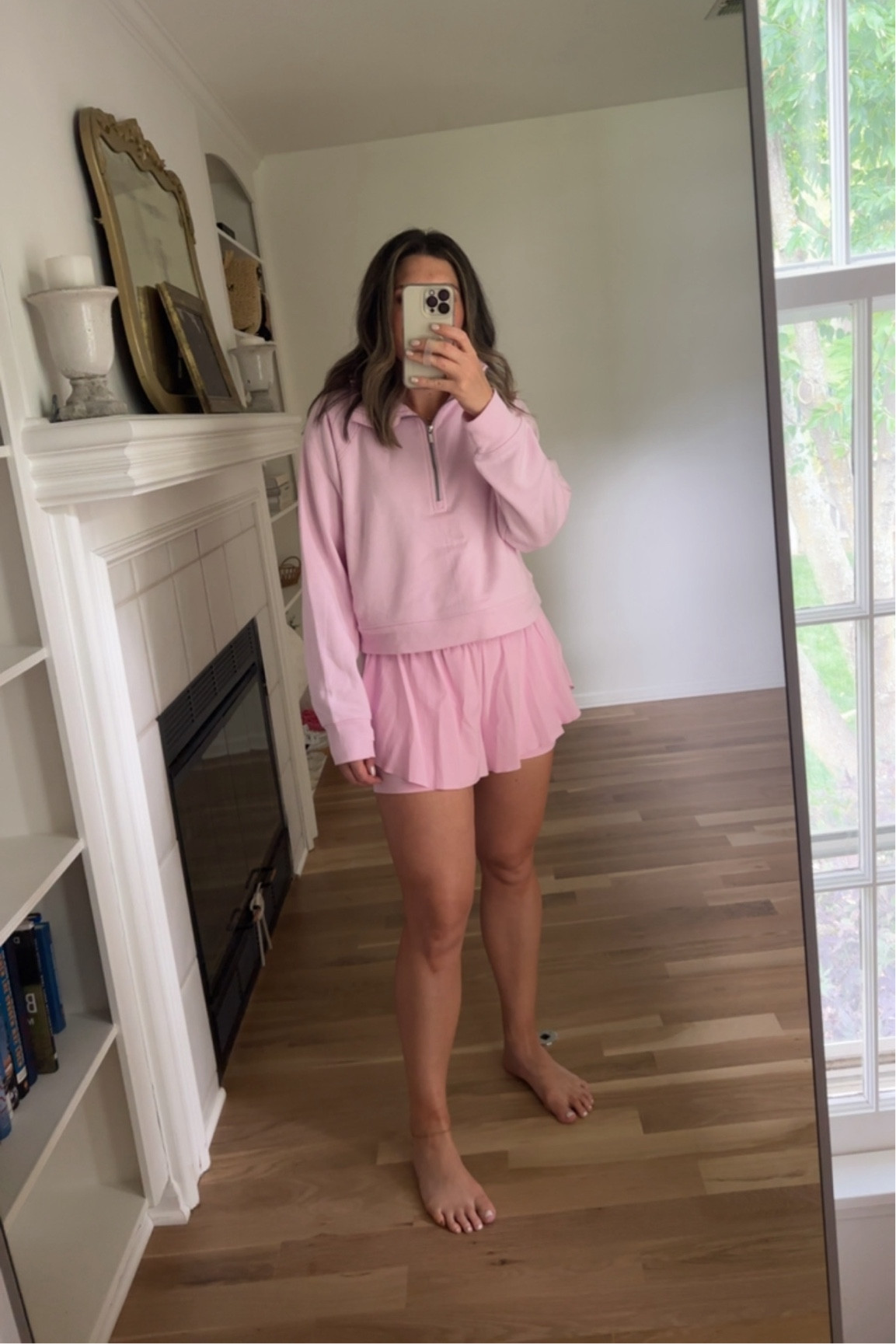 Target activewear. Target style. Pink outfit. Mom outfit. Casual chic. Summer outfit. Target outfit. Active shorts. Half zip. Travel outfit. Lululemon. Look alike. Scuba  

#LTKMidsize #LTKFitness #LTKActive