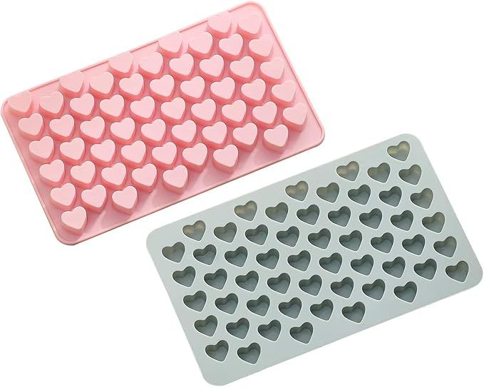 Silicone Heart Shape Ice Cube Candy Making Chocolate Mold | Amazon (US)