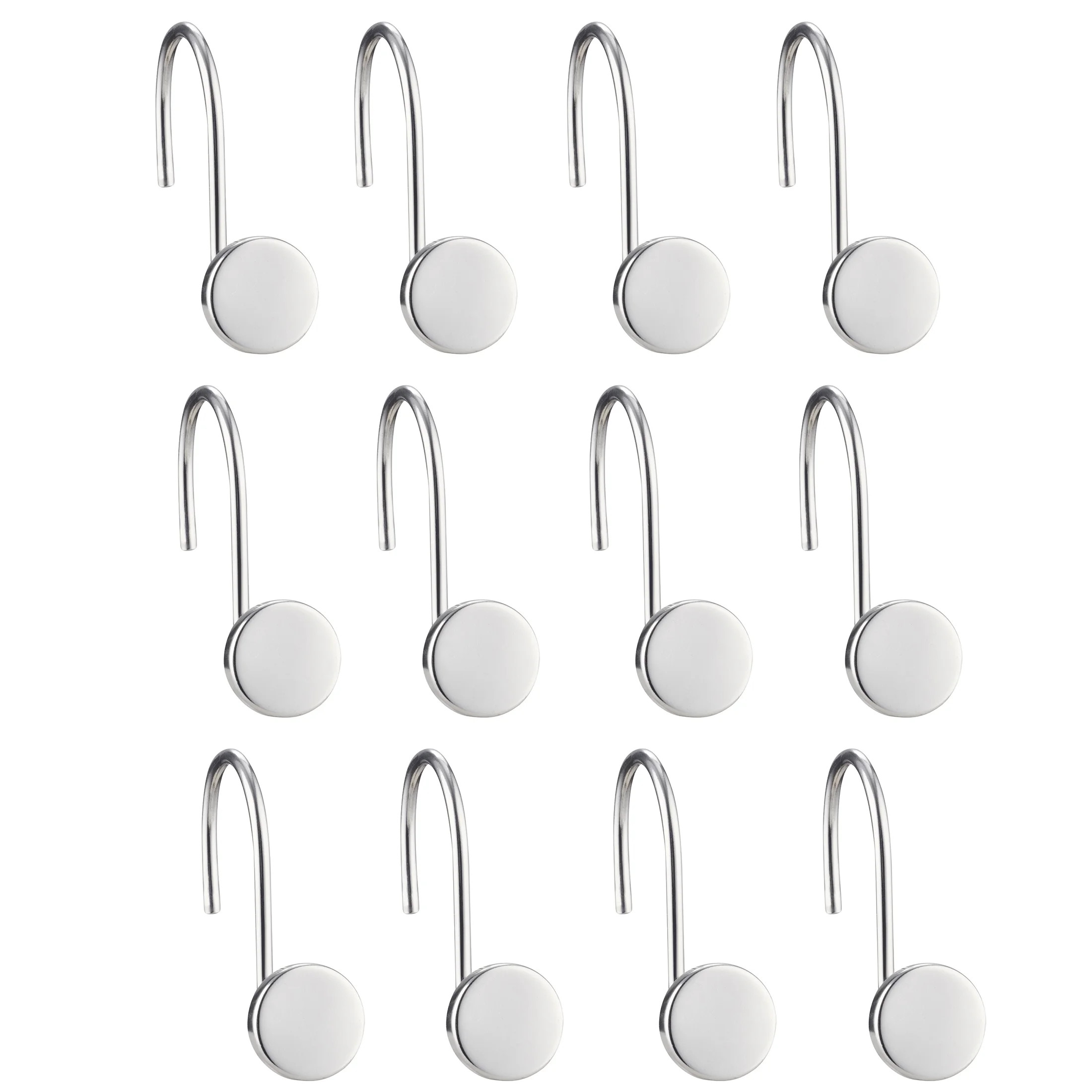 My Texas House 12-Piece Silver Stainless Steel Decorative Shower Hooks | Walmart (US)
